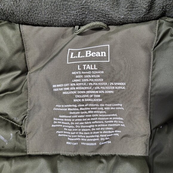 L.L. Bean Men's Baxter State Green Jacket - Size Large - Picture 8 of 16